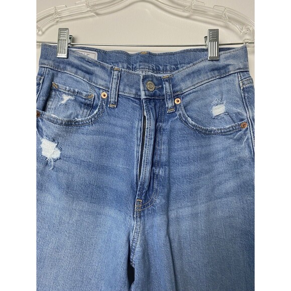 GAP Loose Fit High Rise Jeans Women's Size 26 2P Blue Distressed - Picture 11 of 15